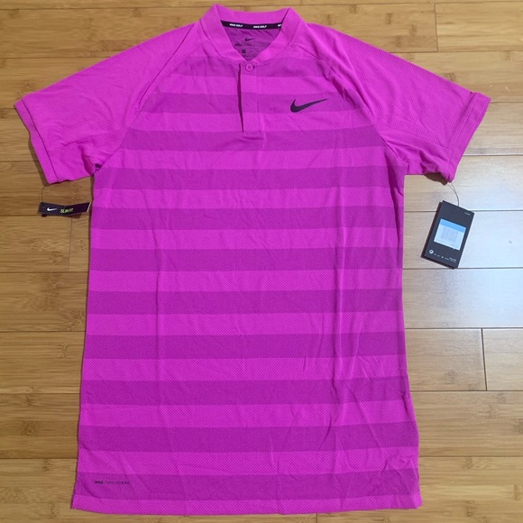 nike no collar polo